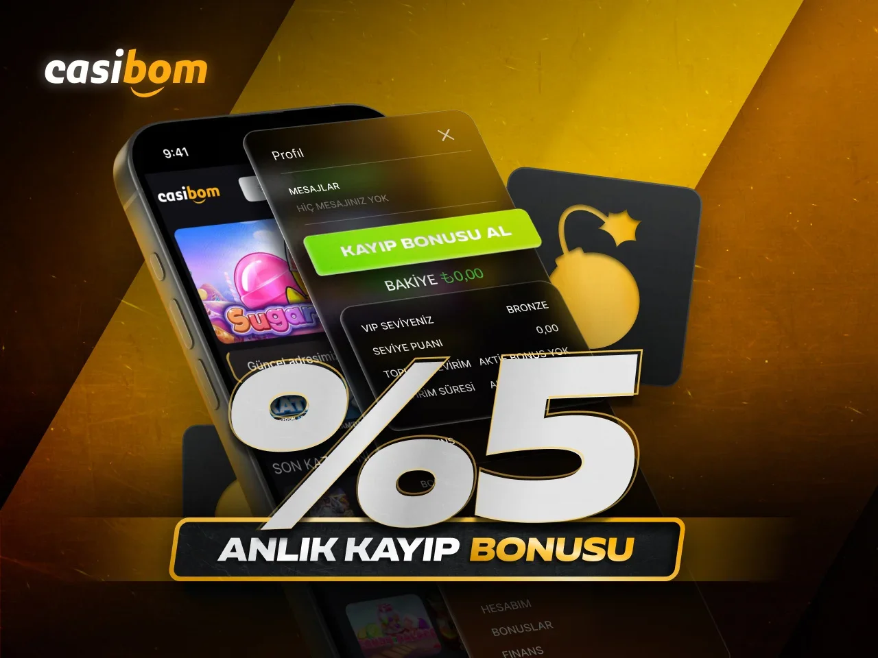 Casibom %5 ANLIK KAYIP BONUSU Bonusu